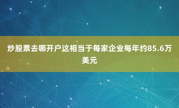 炒股票去哪开户这相当于每家企业每年约85.6万美元